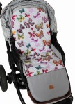 Wkładka do wózka FIONA z wodoodpornym podnóżkiem motylki