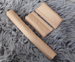 Zestaw: ochraniacze na pasy i pałąk w wózku karmel waterproof