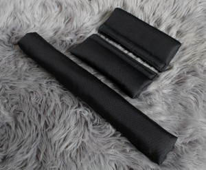 Zestaw: ochraniacze na pasy i pałąk w wózku czarny waterproof